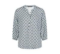 Schlupfbluse BETTY BARCLAY "Damen mit 3/4 Arm", Damen, Gr. 46, blau, grün, Obermaterial: 100% Viskose, figurumspielend normal, V-Ausschnitt, Blusen Schlupfbluse (93162943-46) blau, grün