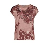 Betty Barclay Damen Blusenshirt mit Aufdruck 40, Brown/Red