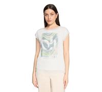 Betty Barclay Damen Blusenshirt Kurzarm mit Patch-Aufdruck Cream/Green Gr. 38