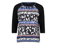 Betty Barclay - Blusenshirt schwarz/blau - Gr. - 38