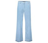 Slim-fit-Jeans BETTY BARCLAY "Betty Barclay Casual-Hose mit offenem Saum", Damen, Gr. 48, Normalgrößen, blau (light blau denim), Obermaterial: 50% Baumwolle, 40% Lyocell, 10% Modal., Basic, slim fit, 