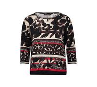 3/4-Arm-Shirt BETTY BARCLAY "Damen mit Tunnelzug", Damen, Gr. 36, rot (schwarz, rot), Jersey, Obermaterial: 95% Viskose, 5% Elasthan, figurumspielend normal, U-Boot-Ausschnitt, Shirts 3/4-Arm-Shirt (4