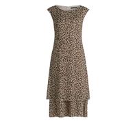Chiffonkleid BETTY BARCLAY "Damen mit Bindegürtel", Damen, Gr. 38, Normalgrößen, beige, khaki, Obermaterial: 100% Polyester. Futter: 65% Polyester, 35% Viskose, figurumspielend lang, U-Boot-Ausschnitt