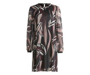 Betty Barclay - Chiffonkleid taupe/black - Gr. - 44