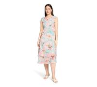 Chiffonkleid BETTY BARCLAY "Damen mit Bindegürtel", Damen, Gr. 40, Normalgrößen, mint, rosé, Obermaterial: 100% Polyester, figurumspielend lang, U-Boot-Ausschnitt, Kleider Chiffonkleid (72875042-40) m