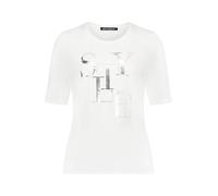 Kurzarmshirt BETTY BARCLAY "Damen kurzarm", Damen, Gr. 44, rohweiß, Jersey, Obermaterial: 95% Viskose, 5% Elasthan, Basic, tailliert normal, Rundhals, Shirts (74655700-44) rohweiß