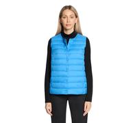 Daunenweste BETTY BARCLAY "Damen mit Rundhalsausschnitt", Damen, Gr. 48, campanula, Obermaterial: 100% Polyester; Füllung: 90% Daunen, 10% Federn, figurumspielend hüftlang, Rundhals, Westen (97572063-