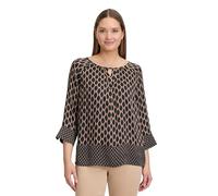 Schlupfbluse BETTY BARCLAY "Betty Barclay Damen Schlupfbluse mit Print", Damen, Gr. 40, schwarz (schwarz, beige), Obermaterial: 100% Viskose. Besatz: 100% Viskose., modisch, figurumspielend normal, Ru