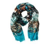 Betty Barclay Damen Basic-Schal mit Aufdruck ACC, Dark Blue/Petrol