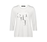 Basic Shirt mit Placement Rohweiß 46