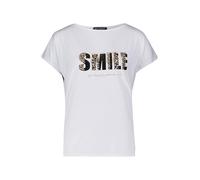 Betty Barclay Damen Basic Shirt mit Placement 40, Patch White/Black