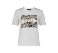 Betty Barclay Damen Basic Shirt mit Placement 46, Patch White/Black
