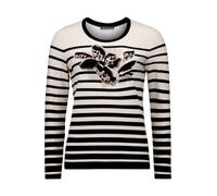 Betty Barclay Langarmshirt mit appliziertem Frontmotiv in Sand, Größe 46