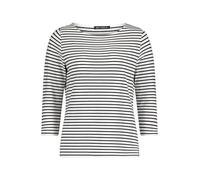 Betty Barclay Damen Basic Shirt mit Ringel 44, Weiß/Dunkelblau