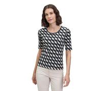 Betty Barclay Damen Basic Shirt mit Rippenstruktur 38, Dark Blue/Green