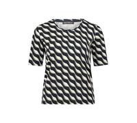 Betty Barclay Damen Basic Shirt mit Rippenstruktur 46, Dark Blue/Green