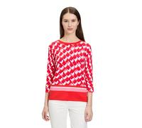 Betty Barclay Damen Basic-Strickpullover mit Print 46, Rot/Weiß