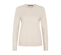 Betty Barclay Strickpullover Basic Damen Rundhalsausschnitt gerade lang 55% Viskose Beige Gr. 48