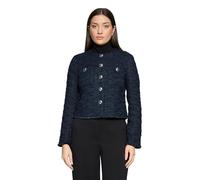 Jackenblazer BETTY BARCLAY "Damen langarm", Damen, Gr. 42, dunkelblau, Bouclé, Obermaterial: 60% Baumwolle, 38% Polyester, 2% Polyester, Basic, normal normal, Rundhals, Blazer (76094065-42) dunkelblau
