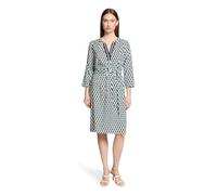 Betty Barclay Damen Blusenkleid mit Gürtel 42, Blau/Grün