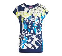 Blusenshirt mit Aufdruck Dunkelblau/Weiß 40