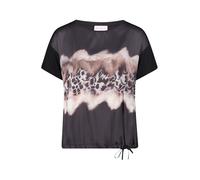Betty Barclay Damen Blusenshirt mit Aufdruck 48, Patch Black/Brown