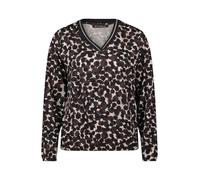 Betty Barclay Damen Blusenshirt mit Gummizug 38, Braun/Beige