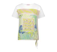 Kurzarmshirt BETTY BARCLAY "Damen mit Schleifenknoten", Damen, Gr. 44, patch cream, grün, Jersey, Obermaterial: 95% Baumwolle, 05% Elasthan, figurumspielend normal, U-Boot-Ausschnitt, Shirts (86724959