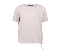 Kurzarmshirt BETTY BARCLAY "Betty Barclay Blusenshirt mit Tunnelzug", Damen, Gr. 38, beige, Jersey, Obermaterial: 75% Polyester, 22% Viskose, 3% Elasthan., casual, figurumspielend normal, U-Boot-Aussc