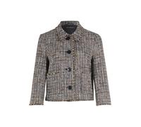 Betty Barclay Damen Casual-Blazer mit Fransen Schwarz/Braun,46