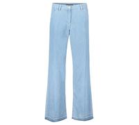 Slim-fit-Jeans BETTY BARCLAY "Betty Barclay Casual-Hose mit offenem Saum", Damen, Gr. 44, Normalgrößen, blau (light blau denim), Obermaterial: 50% Baumwolle, 40% Lyocell, 10% Modal., Basic, slim fit,