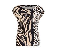 Betty Barclay Damen Casual-Shirt mit Aufdruck 38, Schwarz/Braun