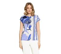 Betty Barclay Damen Casual-Shirt mit Aufdruck 40, Blau/Grün