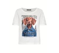 Casual-Shirt mit Aufdruck Patch White/Dark Blue 46