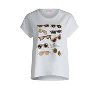 Kurzarmshirt BETTY BARCLAY "Damen Casual-Shirt mit Aufdruck", Damen, Gr. 48, patch weiß, beige, Jersey, Obermaterial: 100% Baumwolle., loose fit normal, Rundhals, Shirts (77742513-48) patch weiß, beig