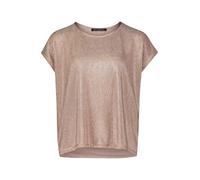 Kurzarmshirt BETTY BARCLAY "Betty Barclay Casual-Shirt mit Glanzeffekt", Damen, Gr. 44, beige, Jersey, Obermaterial: 95% Polyester, 5% Elasthan., festlich, loose fit normal, Rundhals, Kurzarm, Shirts,