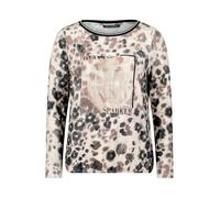 Betty Barclay Damen Casual-Shirt mit Gummizug 46, Beige/Taupe