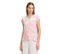 Betty Barclay Damen Casual-Shirt mit Ringel 38, Nature/Rosé