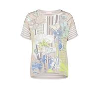 Betty Barclay Damen Casual-Shirt mit Ringel 48, Beige/Cream