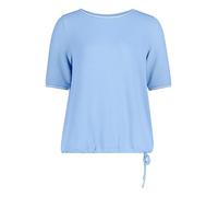 Kurzarmshirt BETTY BARCLAY "Damen mit Tunnelzug", Damen, Gr. 46, azurine, Jersey, Obermaterial: 73% Viskose, 23% Polyester, 4% Elasthan, figurumspielend normal, U-Boot-Ausschnitt, Shirts (60243960-46)