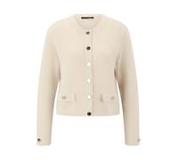 Strickjacke BETTY BARCLAY "Damen mit Knopfleiste", Damen, Gr. 44, beige, Strick, Obermaterial: 55% Polyester, 45% Polyamid, gerade, Rundhals, Strickjacken Strickjacke (56040330-44) beige