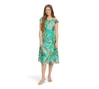 Chiffonkleid figurbetont Khaki/Blau 38