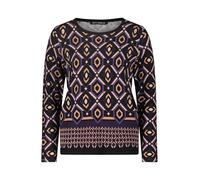 Betty Barclay Damen Feinstrickpullover mit Aufdruck Purple/Black,46