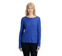 Betty Barclay Feinstrickpullover Damen mit aufgesetzten Taschen Blau Gr. 40