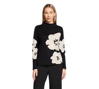 Betty Barclay Damen Feinstrickpullover mit Stehkragen 36, Patch Black/Cream