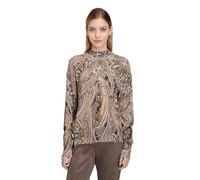 Betty Barclay Damen Feinstrickpullover mit Stehkragen 42, Grau/Beige