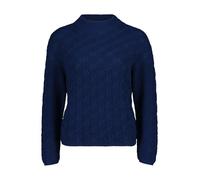 Grobstrick-Pullover mit Struktur Blue Ink Damen