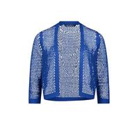 Betty Barclay Grobstrickjacke mit Lochmuster V‑Ausschnitt 3/4 Arm Electric Blau Gr. 40