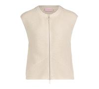 Grobstrickjacke ohne Arm beige Damen