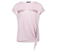 Kurzarmshirt BETTY BARCLAY "Damen mit Schleifenknoten", Damen, Gr. 36, pink (pink nectar), Jersey, Obermaterial: 62% Viskose, 23% Polyester, 11% Polyester, 4% Elasthan, loose fit normal, U-Boot-Aussch